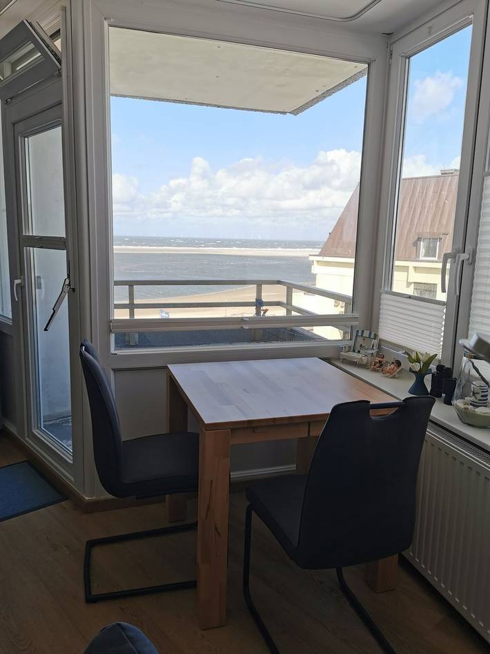 Ganze Wohnung, Strandblick im Haus Seeblick mit Meerblick und Strandkorb am Hauptstrand! in Borkum Nordbad - Badestrand, Borkum
