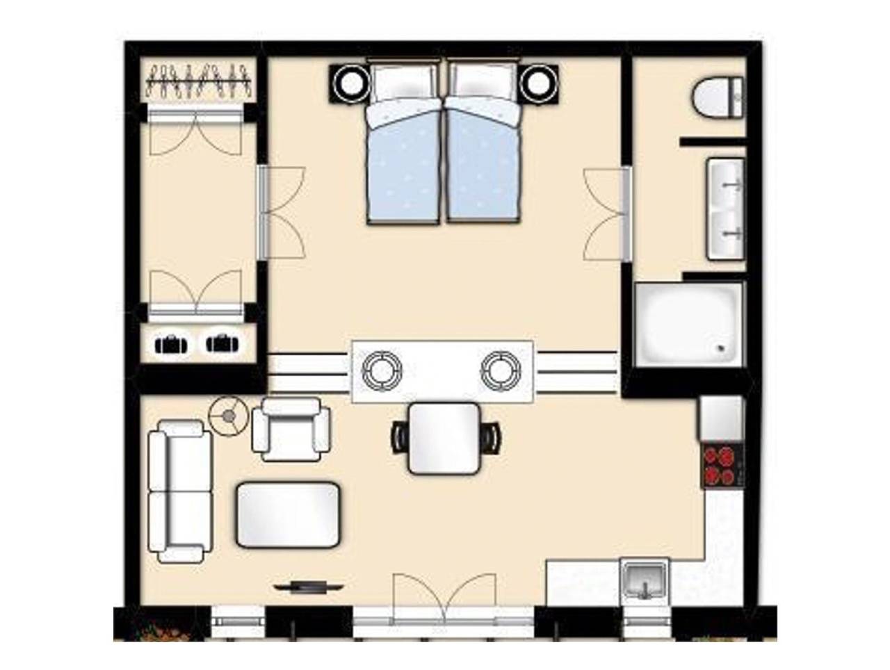 Ganze Wohnung, Ferienwohnung 'Villa Fleury Studio' mit Bergblick, privater Terrasse und Wlan in Montbrun-les-Bains, Nyons und Umgebung