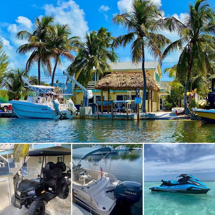 Ferienhaus für 6 Personen, mit Terrasse und Ausblick sowie Seeblick auf Key Largo
