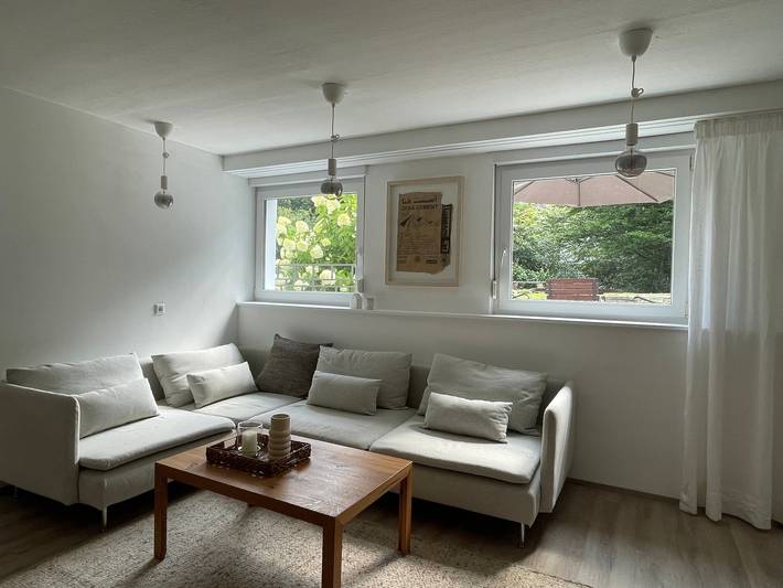 Ferienwohnung für 4 Personen, mit Garten in Rheinebene