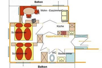 Ferienwohnung für 6 Personen, mit Balkon in Werfenweng