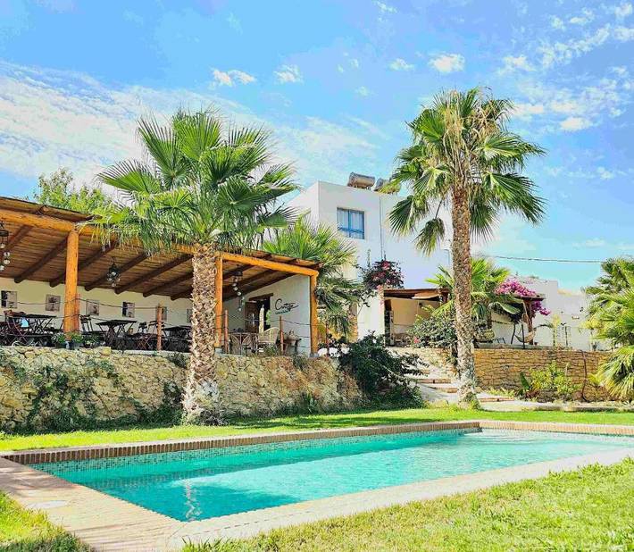 Maison de campagne pour 2 personnes, avec piscine ainsi que vue et jardin - 1