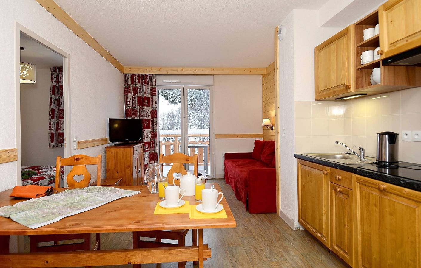 Geheel appartement, Odalys Residence Les Bergers in Saint Sorlin d'Arves in Saint-Sorlin-d'Arves, Saint-Jean-de-Maurienne regio