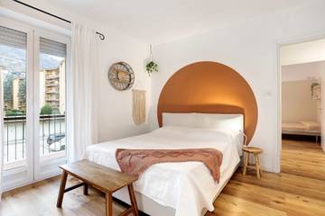 Gîte pour 4 personnes, avec balcon à Aoste