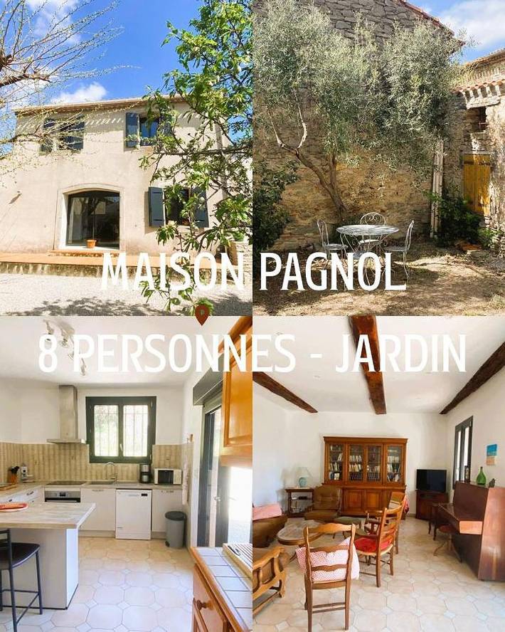 Location de vacances pour 8 personnes, avec terrasse et jardin, animaux acceptés à Pépieux