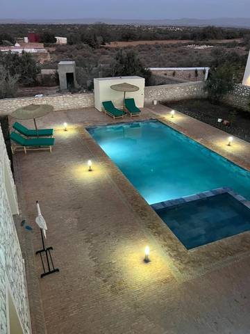 Location de vacances pour 8 personnes, avec jardin et bassin pour enfant ainsi que piscine et vue, animaux acceptés dans Sidi Kaouki