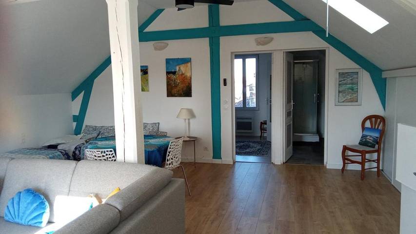 Appartement de vacances pour 4 personnes, avec terrasse ainsi que jardin et vue