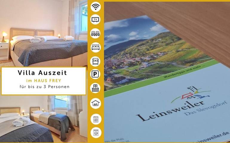 Ferienwohnung für 3 Personen, mit Balkon und Terrasse sowie Garten