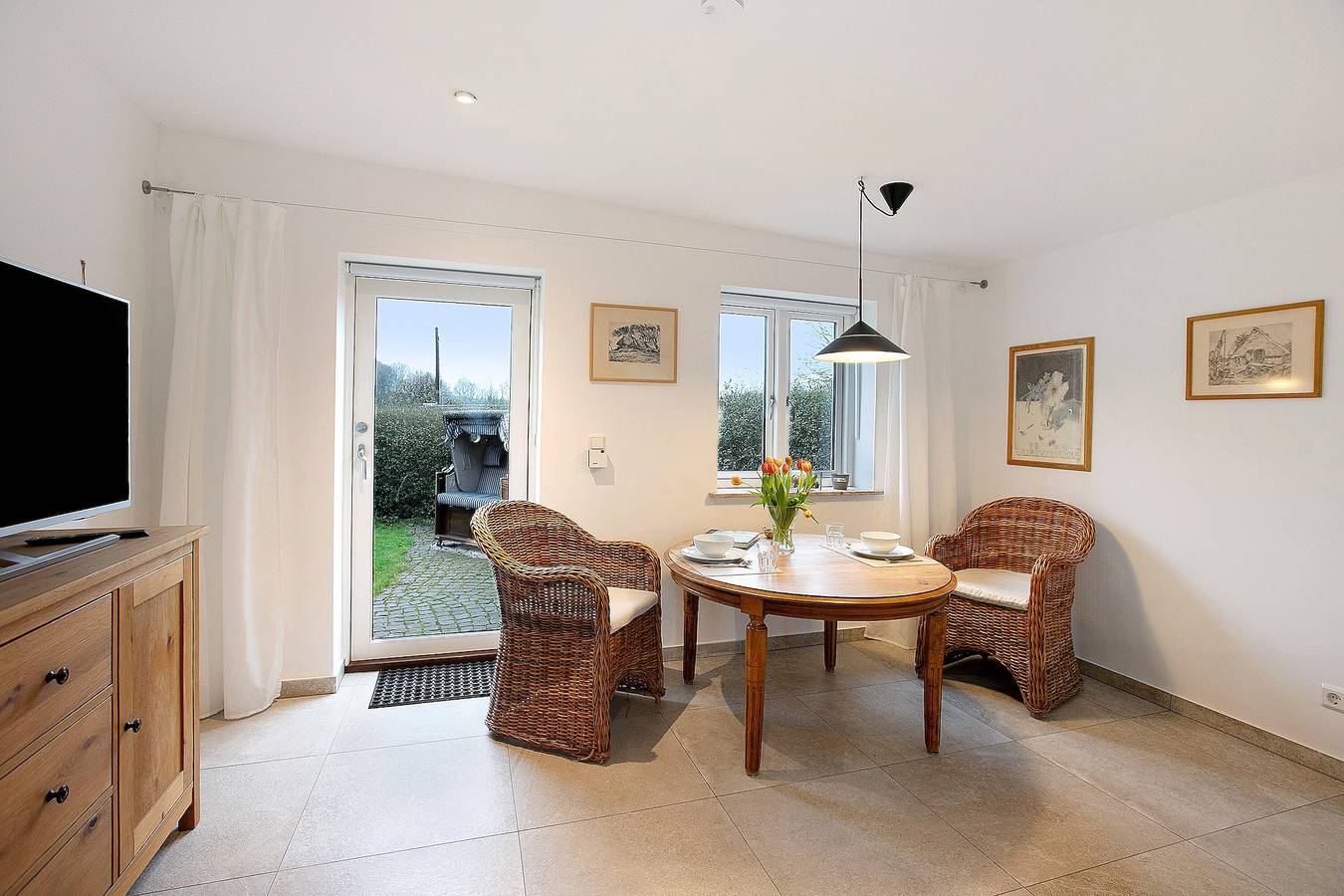 Ganzes Studio, Einzimmerapartment 'Lüttdeel' mit privater Terrasse, privatem Garten und Wlan in Gelting, Schleswig-Flensburg