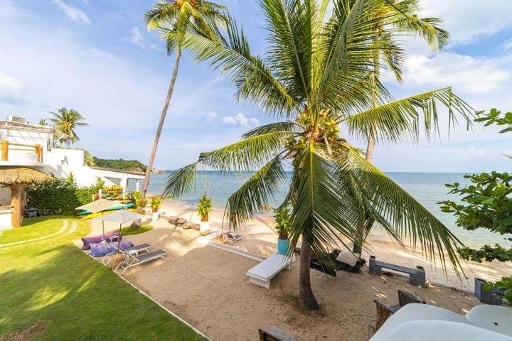 Ferienhaus für 4 Personen, mit Kinderpool und Ausblick sowie Pool und Garten auf Koh Samui