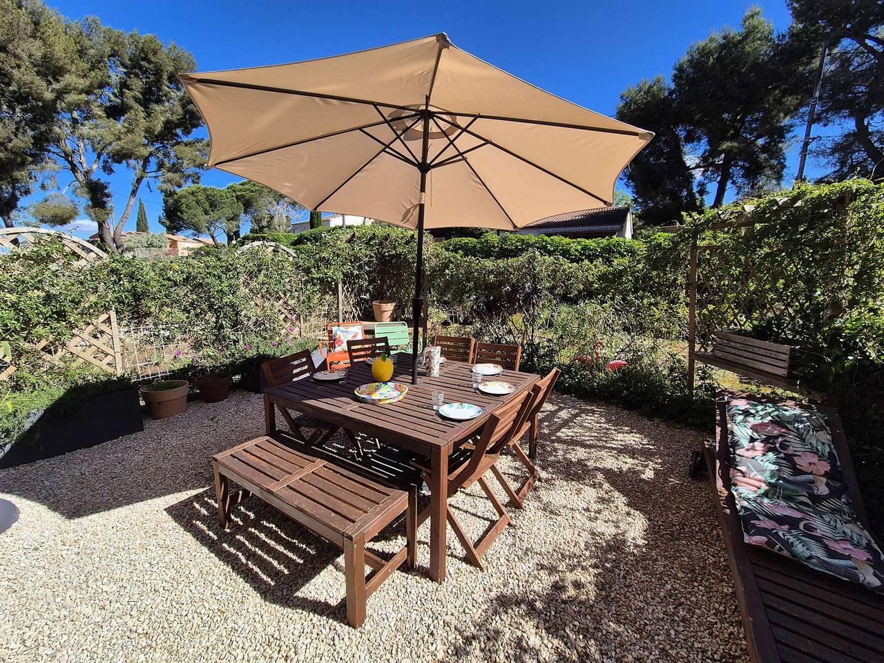 Appartement de vacances entier, Plage à proximité, 6 couchages, tout à pied tout confort, Wifi, jardin in Saint-Mandrier-sur-Mer, Côte méditerranéenne (France)