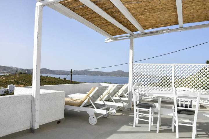 Maison d’hôte pour 2 personnes, avec Balcon ainsi que Terrasse et Vue dans Patmos