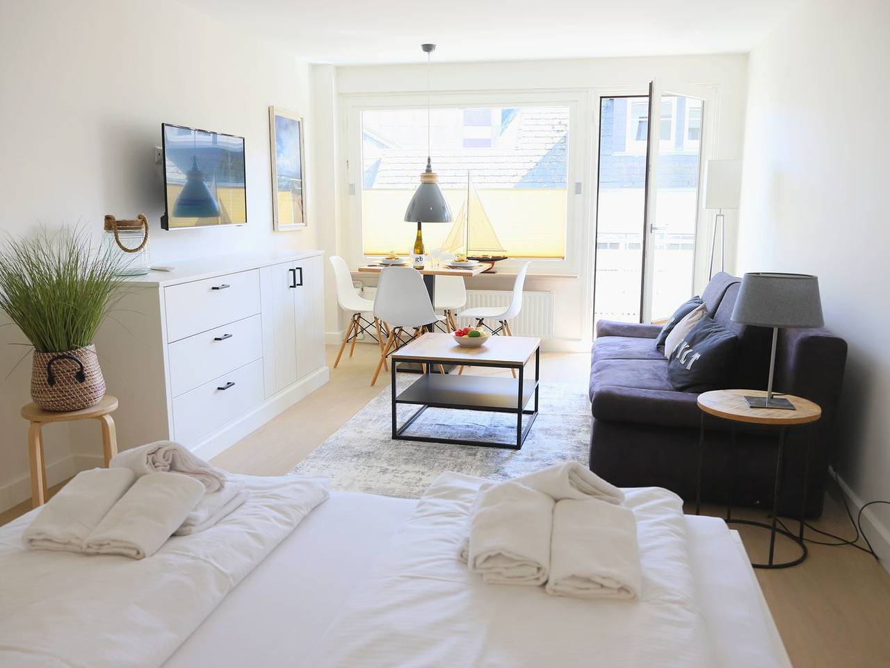 Ganze Wohnung, Zentrales 1-Zimmer-Appartement in Westerland mit Südbalkon – Haustiere erlaubt in Westerland, Sylt (Gemeinde)