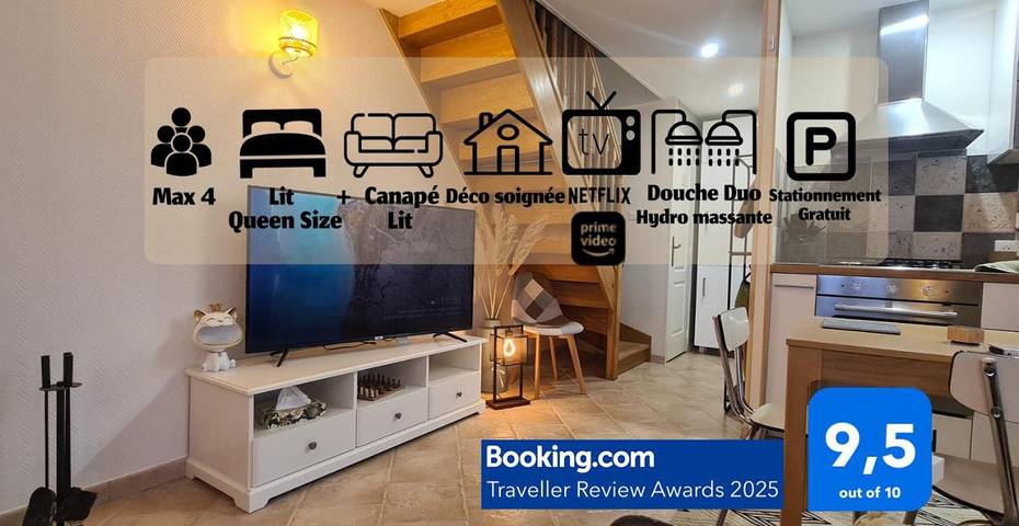 Maison de vacances pour 4 personnes, avec Balcon et Terrasse