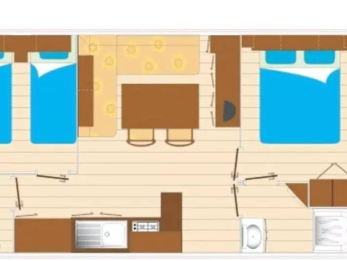 Mobil home pour 6 personnes, avec bassin pour enfant dans Serignan Plage - 3