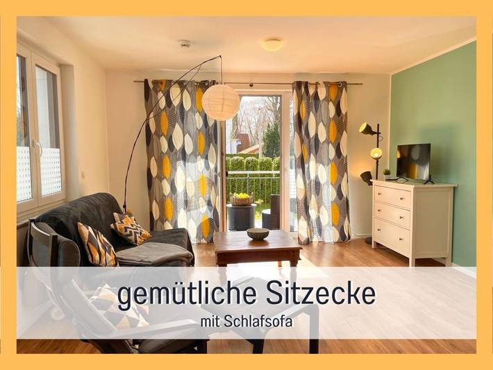 Appartement de vacances pour 3 personnes, avec Terrasse ainsi que Jardin et Vue