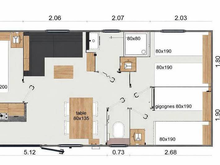Camping pour 6 personnes, avec terrasse près des Châteaux de la Loire - 3
