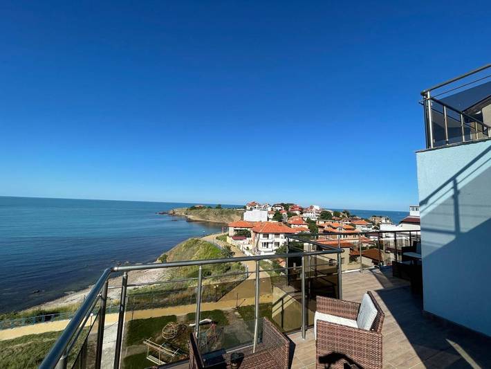 Ferienwohnung für 3 Personen, mit Balkon und Terrasse sowie Ausblick