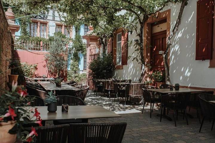 Hotel, mit Terrasse und Garten in Rhodt unter Rietburg