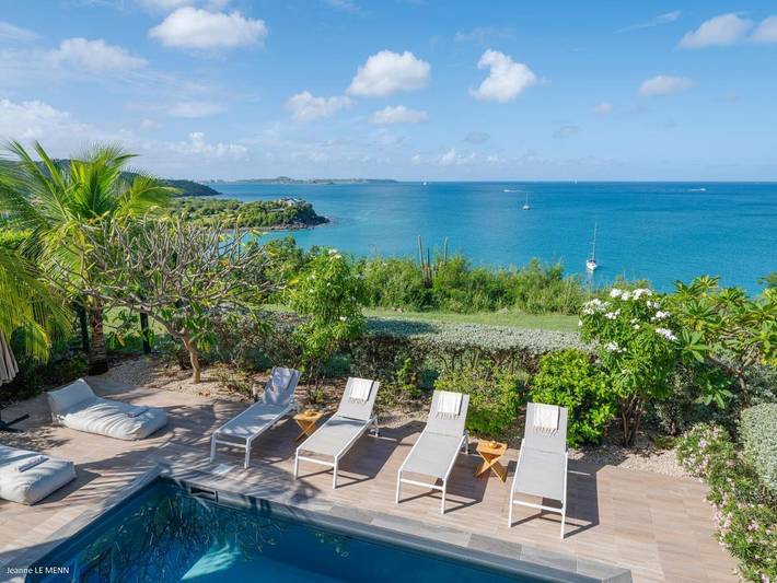 Location de vacances pour 6 personnes, avec jardin et piscine, animaux acceptés dans Friars Bay Saint Martin