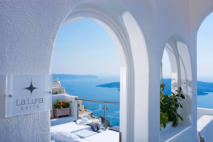 Villa pour 2 personnes, avec balcon et vue sur l’océan à Thera