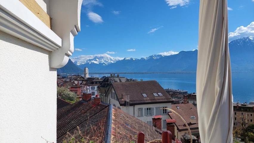 Maison d’hôte pour 3 personnes, avec balcon ainsi que vue et vue sur le lac à Montreux - 4
