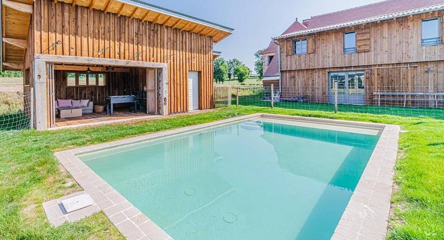 Maison de vacances pour 15 personnes, avec Terrasse et Jardin ainsi que Piscine et Vue