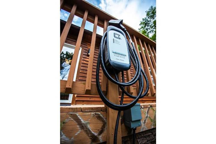 Blockhütte für 8 Personen, mit Garten und Balkon sowie Whirlpool, mit Haustier - 1