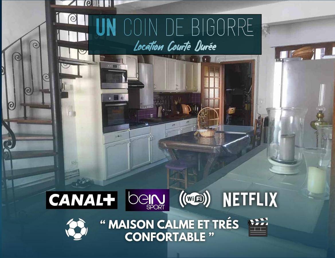 Logements Un Coin de Bigorre - La Pyrénéenne - 130m2 - Canal plus, Netflix, Bein, Apple Tv - Wifi fibre - Village campagne in Tournay, Hautes-Pyrénées