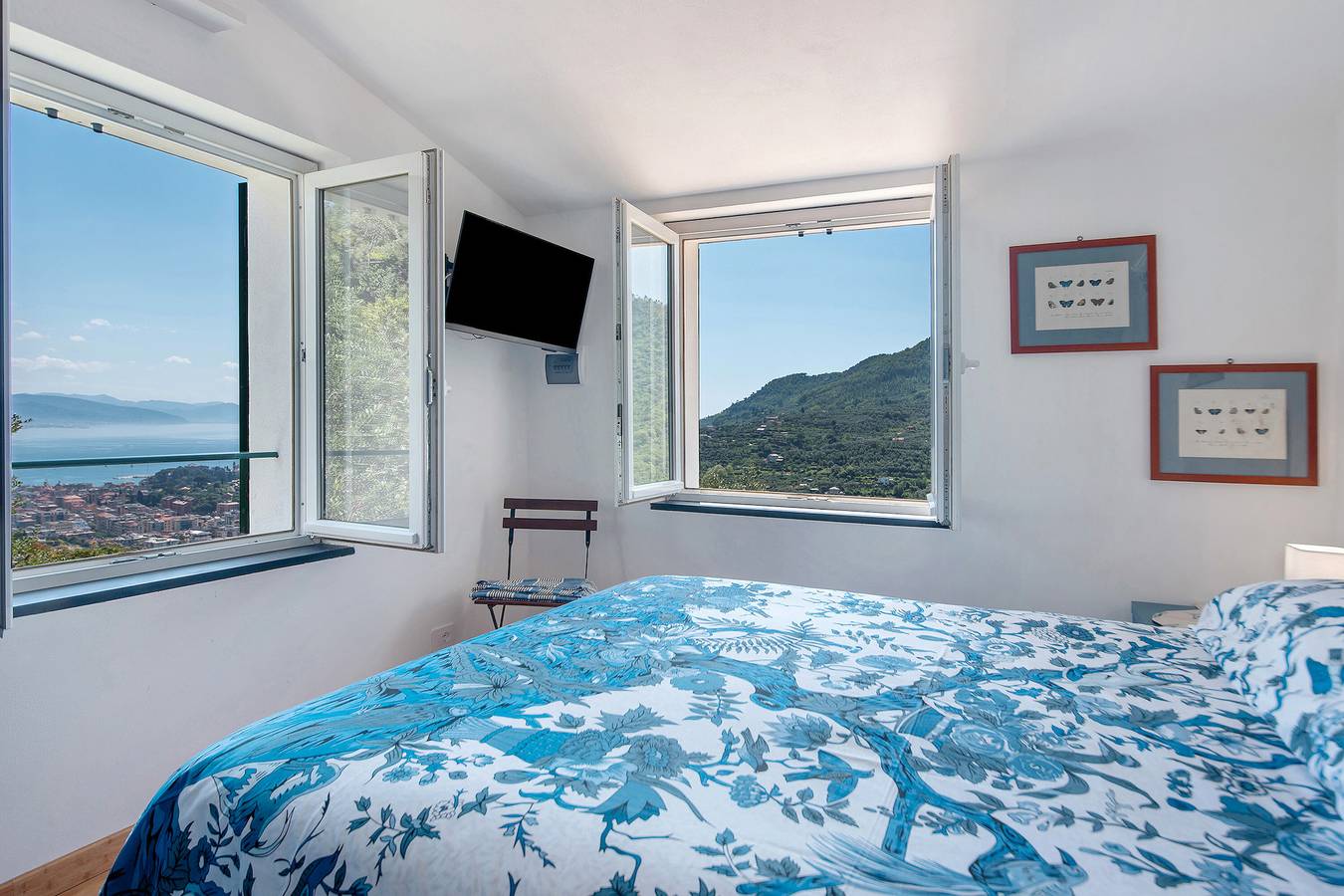 Habitación 'Blu' con vistas al mar, Wi-Fi y aire acondicionado in San Lorenzo della Costa, Santa Margherita Ligure