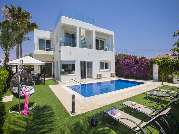Maison de vacances pour 10 personnes, avec jardin et balcon à Chypre