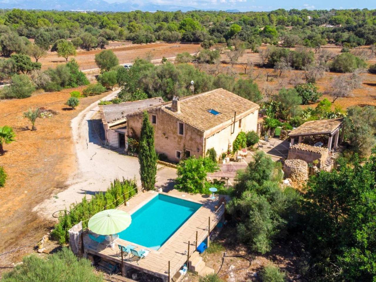 Ferienhaus 'Villa Can Lloret' mit Bergblick, Wlan und Klimaanlage in Algaida, Mallorca Inselmitte