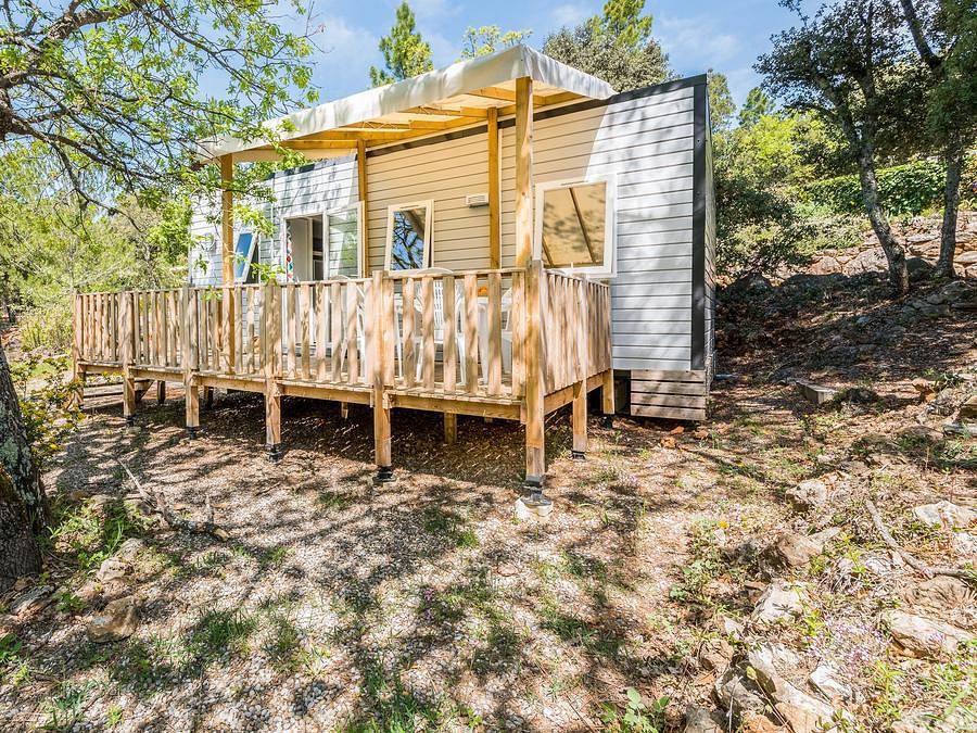 Camping Les Lacs du Verdon - Mobilheim 6 personen - Comfort | 3 Zi. | 6 Pers. | Erhöhte Terrasse | Clim. in Régusse, Brignoles Region
