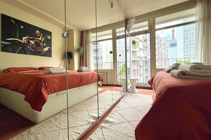 Gîte pour 4 personnes, avec Balcon dans Paris Rue Sextius Michel - 3