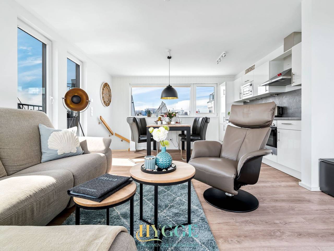 Schwimmendes Haus - An Bord 1 - Schwimmendes An Bord mit Sauna, Bootsanleger + Dachterrasse in Olpenitz, Kappeln