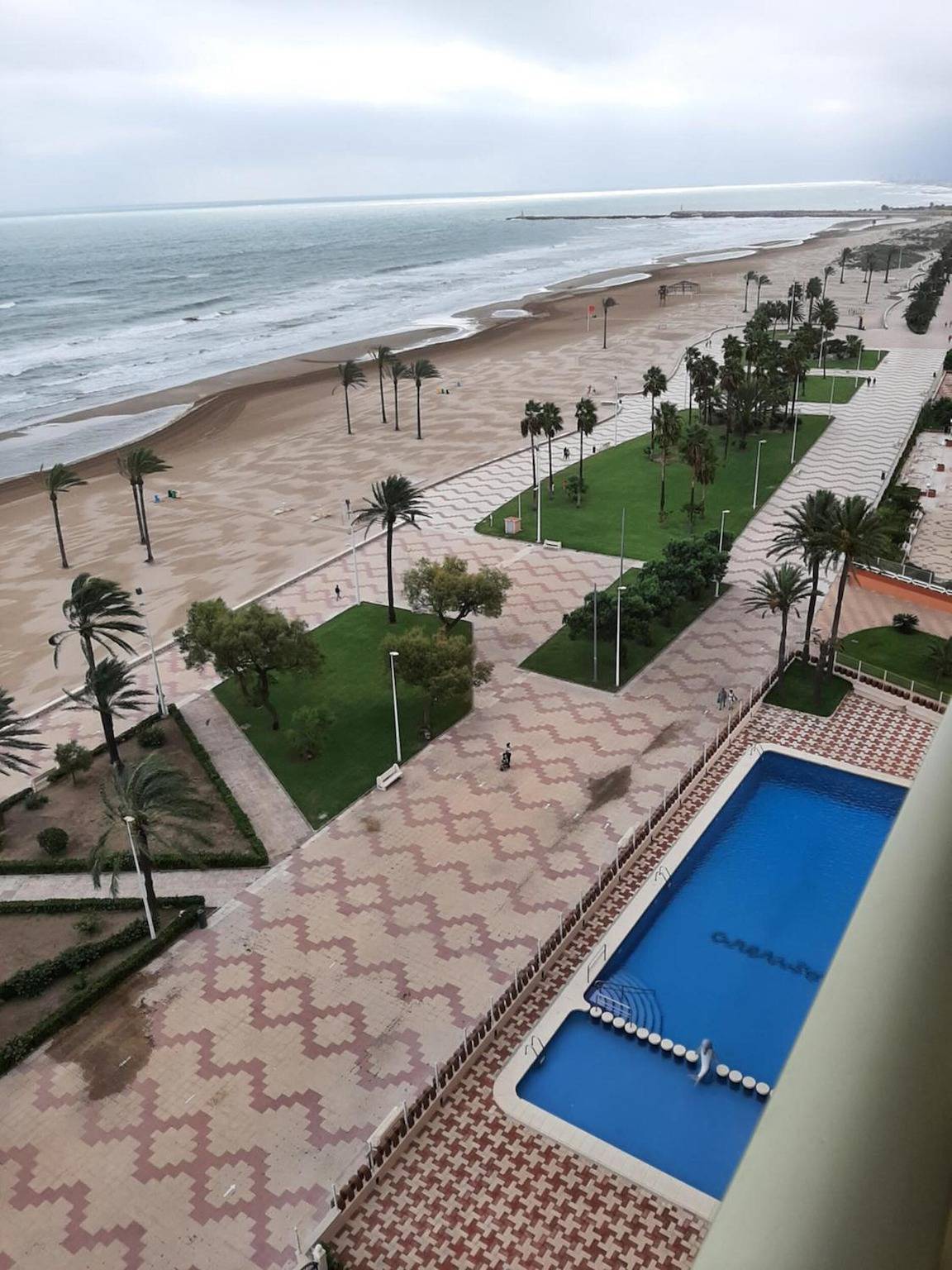 Ganze Wohnung, Apartment 'Arensol Playa De Cullera' mit Meerblick, Gemeinschaftspool und Wlan in Cullera, Costa de Valencia