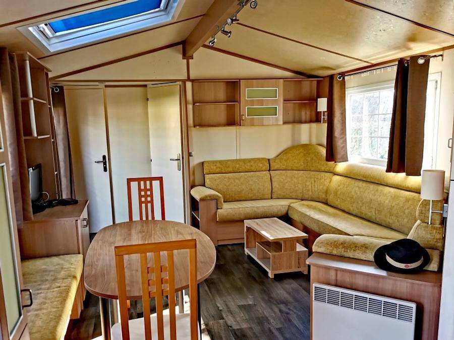 Camping Les Hortensias - Mobilheim 6 personen - Mobilheim 2 Zimmer+ Grand Confort Klimatisiert in Rosières (Ardèche), Parc naturel régional des Monts d'Ardèche