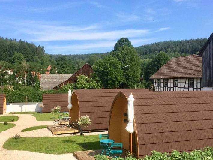 Hütte für 2 Personen, mit Terrasse und Garten, kinderfreundlich in Franken - 4