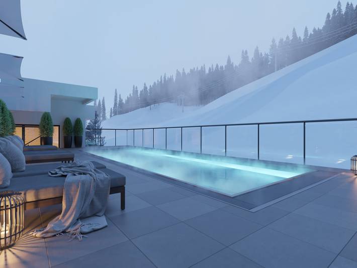 Vakantiewoning voor 9 personen, with zwembad and whirlpool as well as balkon/terras and sauna, kindvriendelijk in Berwang