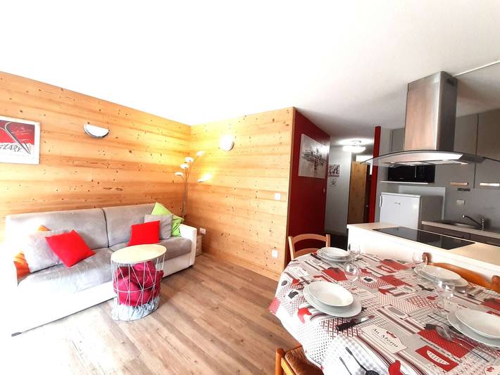 Appartement entier, T2 6 pers, balco, cuisine Eq, casier skis, 1700m, Saint-Lary in Saint-Lary-Soulan, Parc national des Pyrénées
