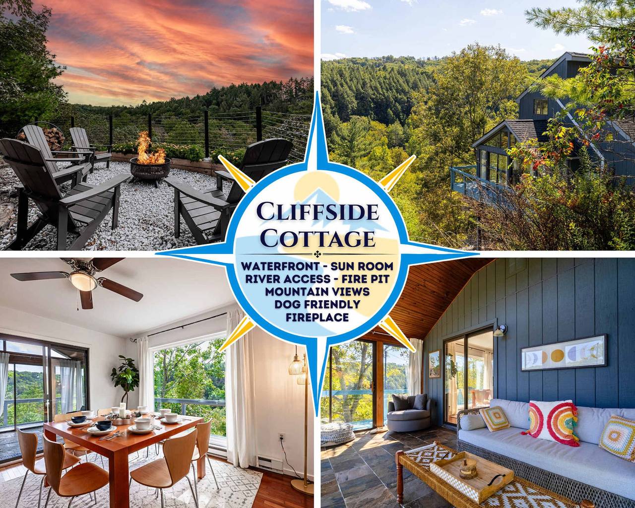 Riverfront Dog Friendly Cabin with Mountain Views in Condado de Monroe (PA)