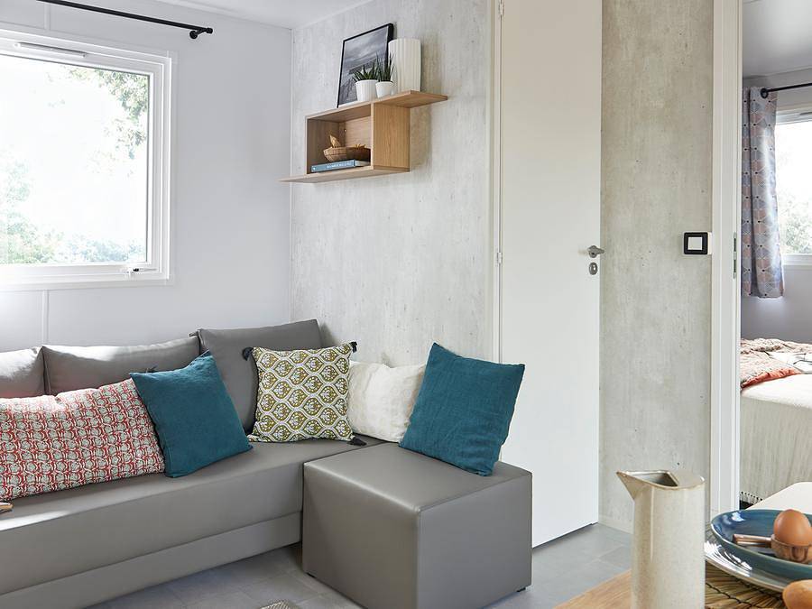 Camping Le Bosquet - Mobilhome 4 personas - Grand Large - 2 habitaciones - 30 m2 (+Terraza semicubierta muy grande de 22,5 m2) in Domme, Périgord Noir