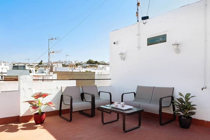 Ganze Wohnung, Ferienwohnung 'Casa Morales 1' mit Meerblick, WLAN und Klimaanlage in Conil de la Frontera, Costa de la Luz