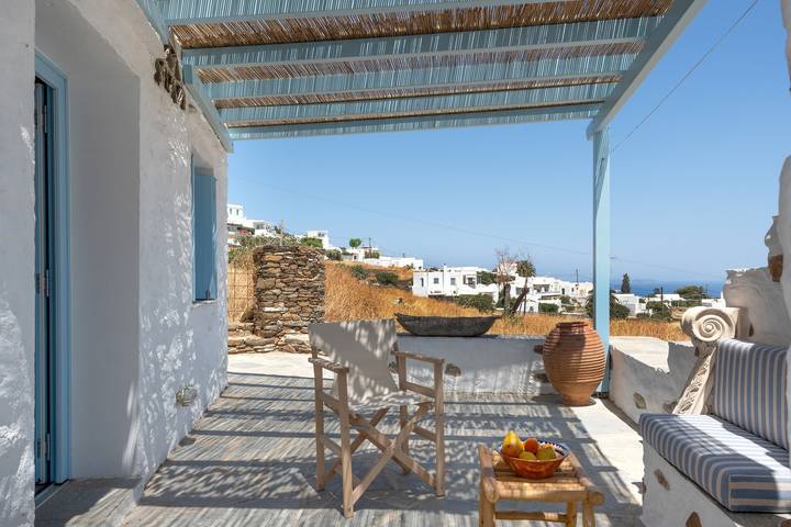 Ferienhaus 'Sylvia's Home' mit Meerblick, Wlan und Klimaanlage in Apollonia, Sifnos