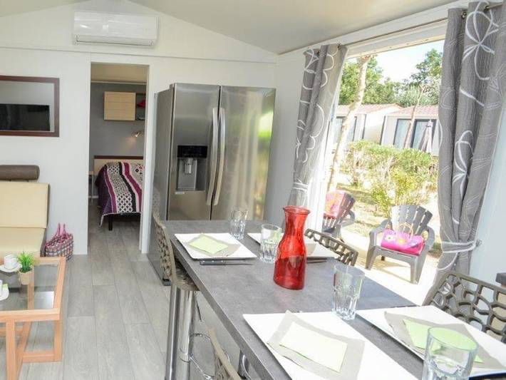Camping Tikayan Domaine du Golfe de Saint Tropez - Mobilheim 6 personen - Alabama Luxus. in Grimaud, Mittelmeerküste (Frankreich)