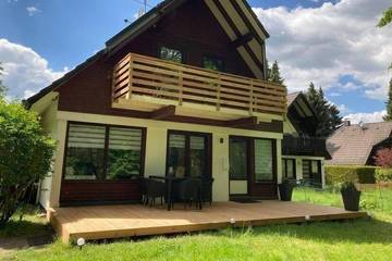 Ferienhaus für 6 Personen, mit Garten und Balkon, mit Haustier am Silbersee