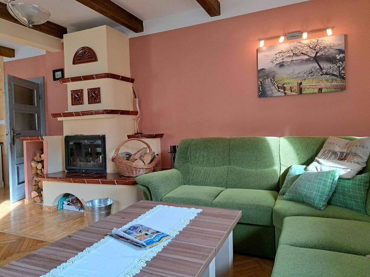 Ganze Ferienwohnung, Familien-Luxusapartment mit Kamin, 2 Schlafzimmer in Zuberec, Mittelslowakei