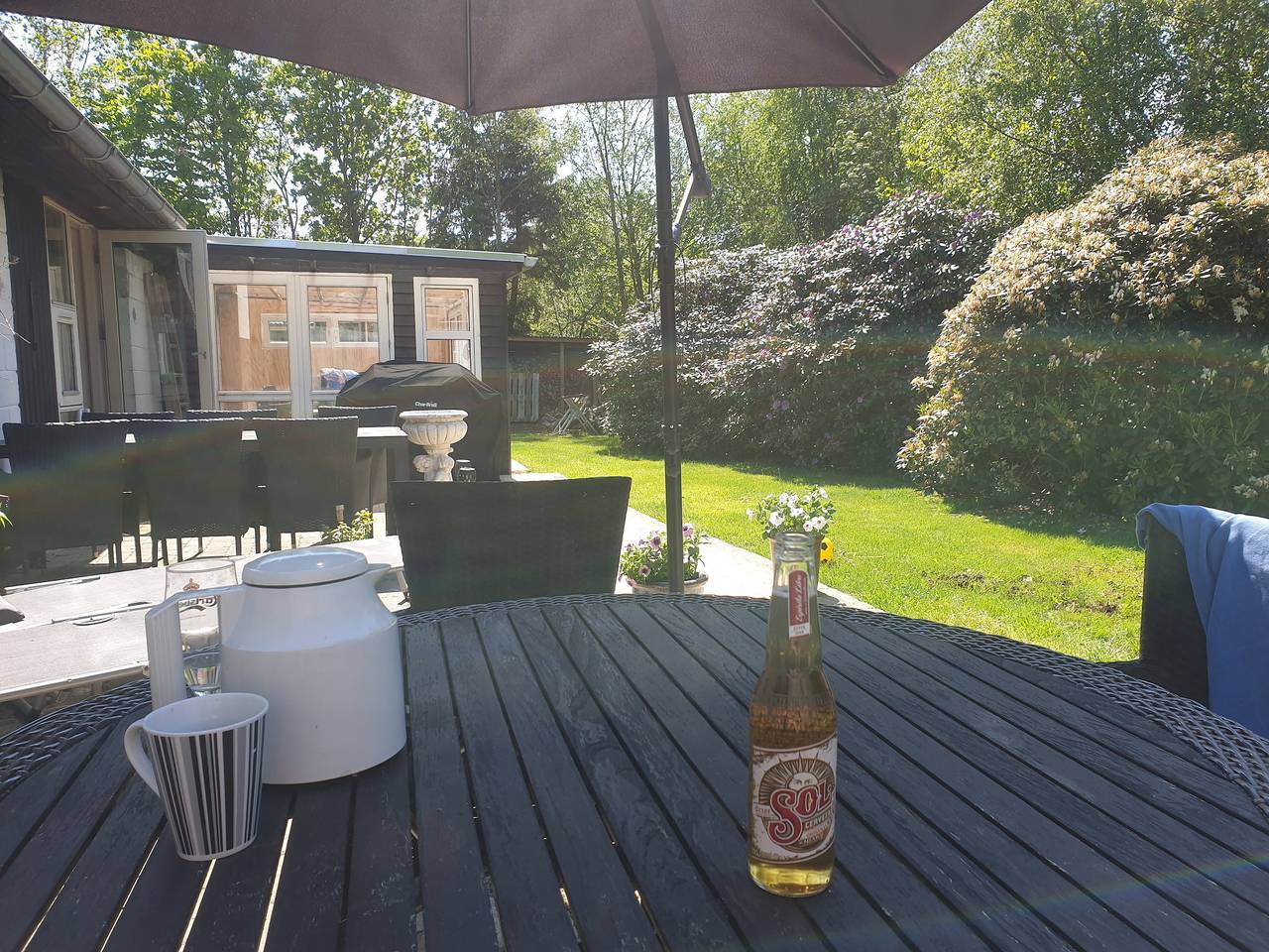 Lovely holiday home with spa and hot tub outside  in Hou, Aalborgregionen