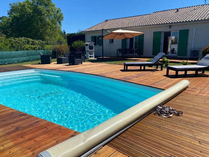 Maison de vacances pour 6 personnes, avec jardin ainsi que piscine et terrasse