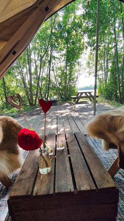 Tente pour 3 personnes, avec Terrasse et Jardin ainsi que Sauna et Vue dans Zealand